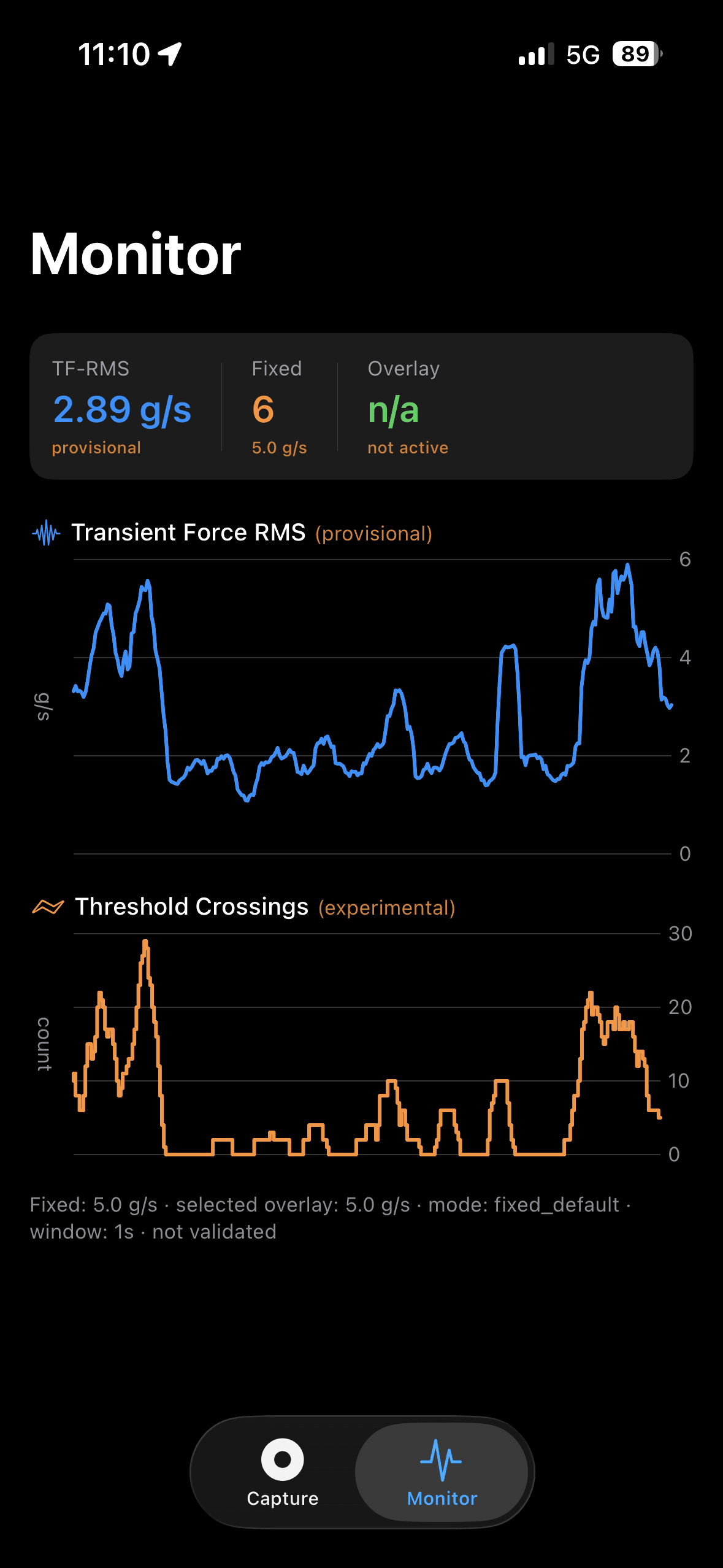 Road condition monitoring mobile interface screenshot